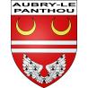 Pegatinas escudo de armas de Aubry-le-Panthou adhesivo de la etiqueta engomada