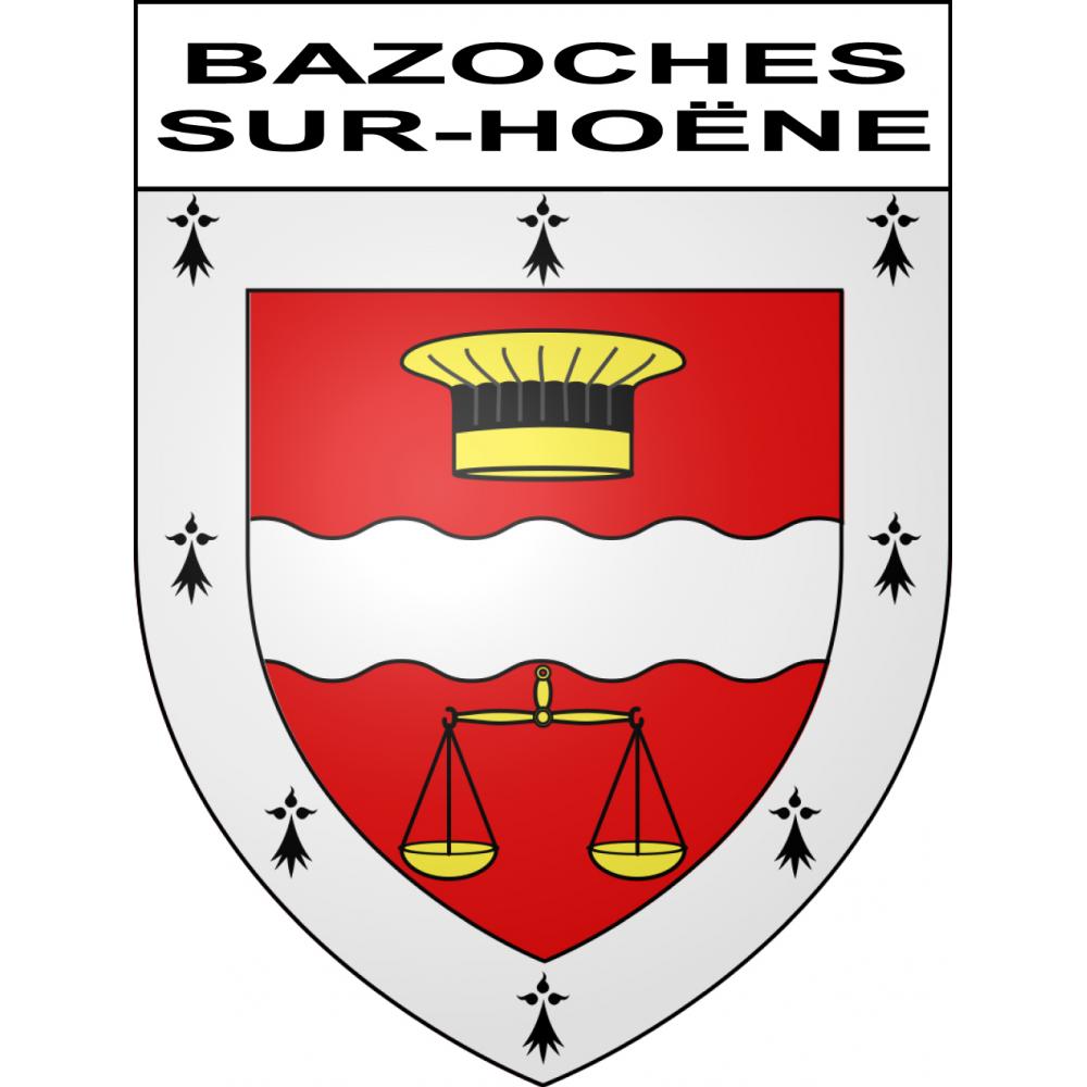 Stickers coat of arms Bazoches-sur-Hoëne adhesive sticker