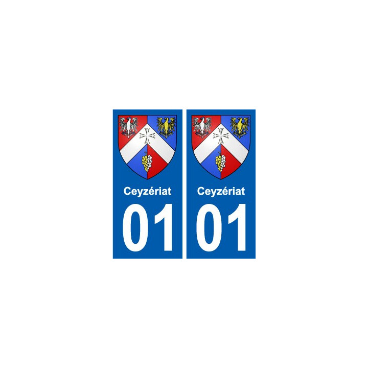 01 Ceyzériat ville autocollant plaque sticker