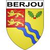 Pegatinas escudo de armas de Berjou adhesivo de la etiqueta engomada