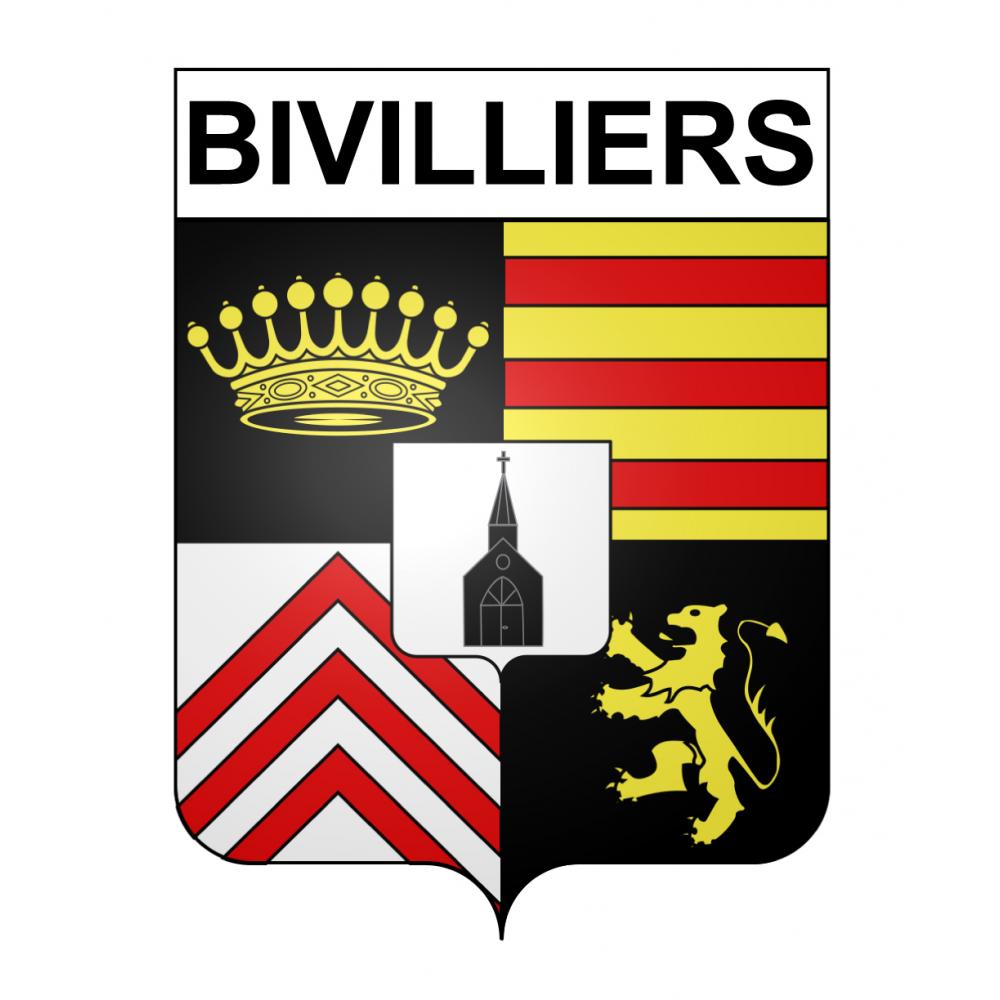 Bivilliers 61 ville Stickers blason autocollant adhésif sticker écusson