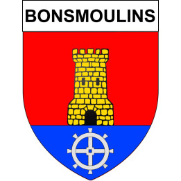 Stickers coat of arms Bonsmoulins adhesive sticker
