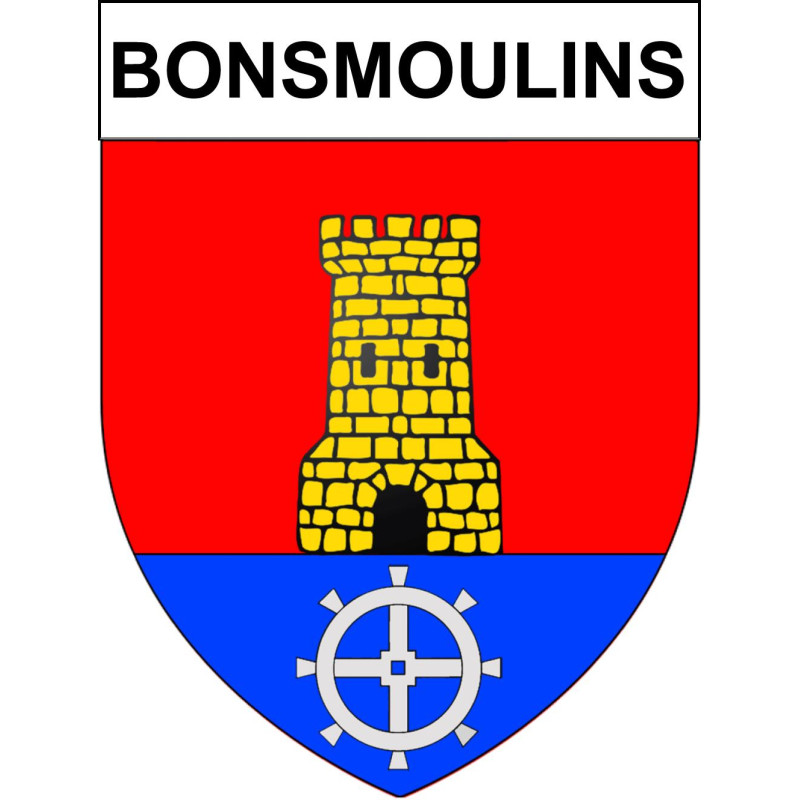 Stickers coat of arms Bonsmoulins adhesive sticker
