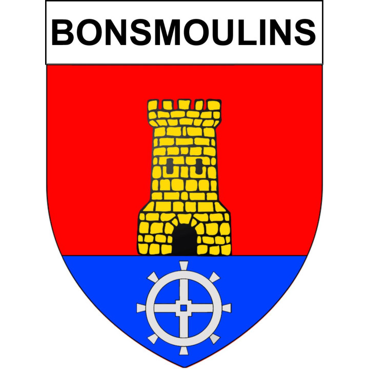 Bonsmoulins Sticker wappen, gelsenkirchen, augsburg, klebender aufkleber