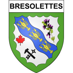 Pegatinas escudo de armas de Bresolettes adhesivo de la etiqueta engomada