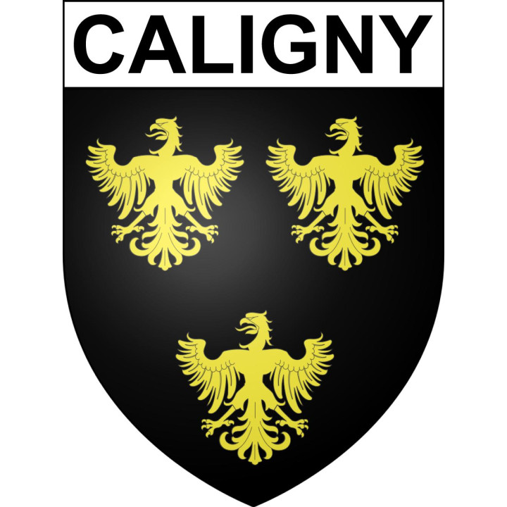 Caligny 61 ville sticker blason écusson autocollant adhésif