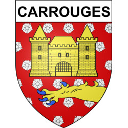 Pegatinas escudo de armas de Carrouges adhesivo de la etiqueta engomada