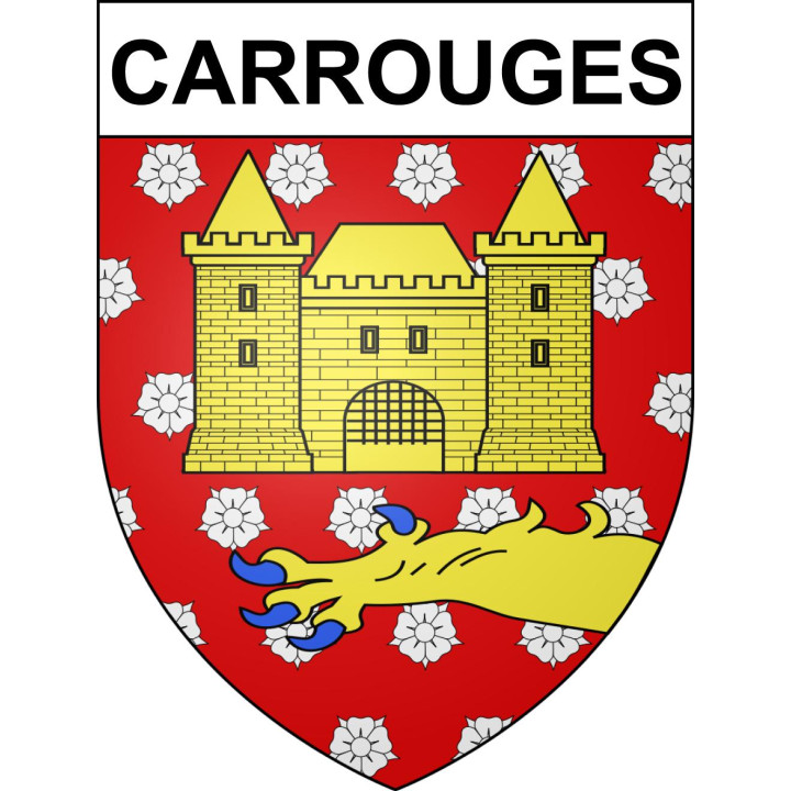 Pegatinas escudo de armas de Carrouges adhesivo de la etiqueta engomada