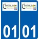 01 Châtillon-sur-Chalaronne logo ville autocollant plaque sticker