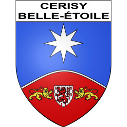 Cerisy-Belle-Étoile Sticker wappen, gelsenkirchen, augsburg, klebender aufkleber
