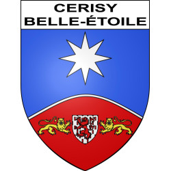 Pegatinas escudo de armas de Cerisy-Belle-Étoile adhesivo de la etiqueta engomada