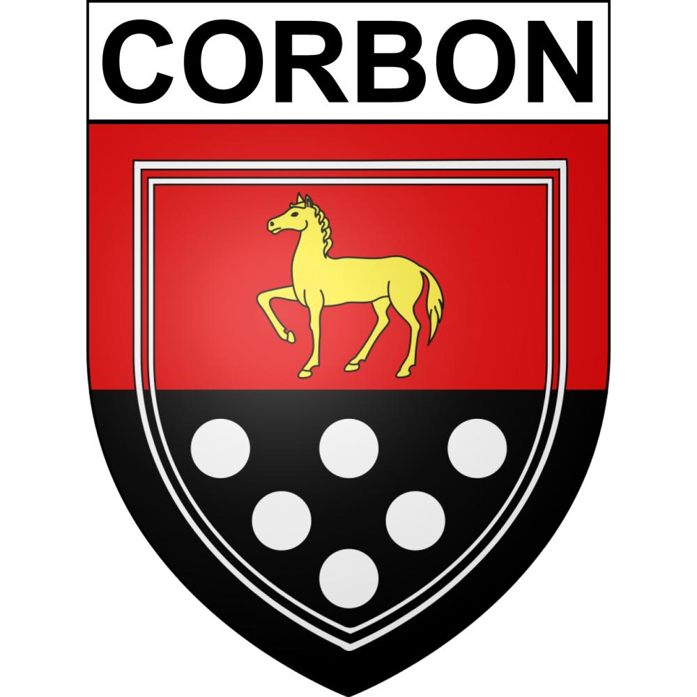 Corbon 61 ville sticker blason écusson autocollant adhésif