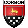 Corbon 61 ville sticker blason écusson autocollant adhésif