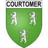 Courtomer 61 ville sticker blason écusson autocollant adhésif