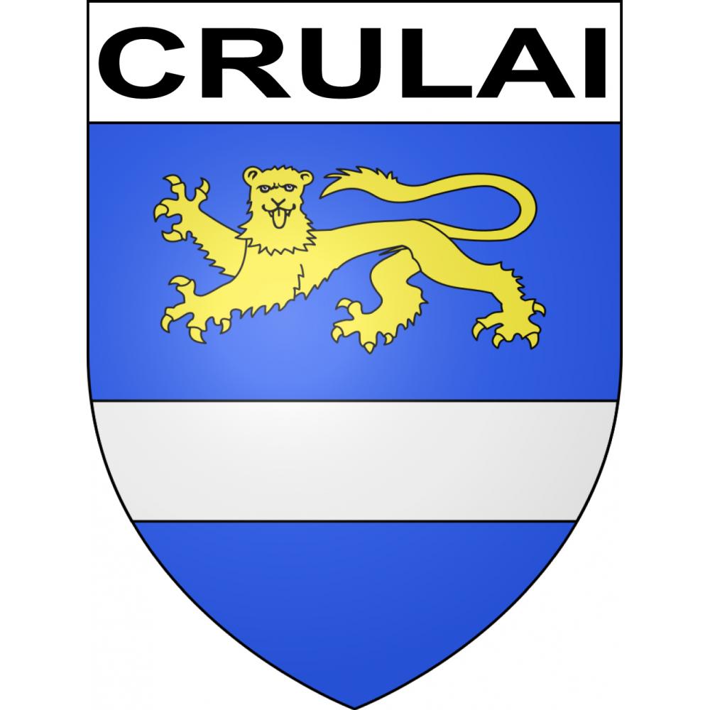 Pegatinas escudo de armas de Crulai adhesivo de la etiqueta engomada