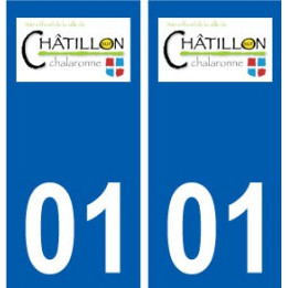 01 Châtillon-sur-Chalaronne logo ville autocollant plaque sticker