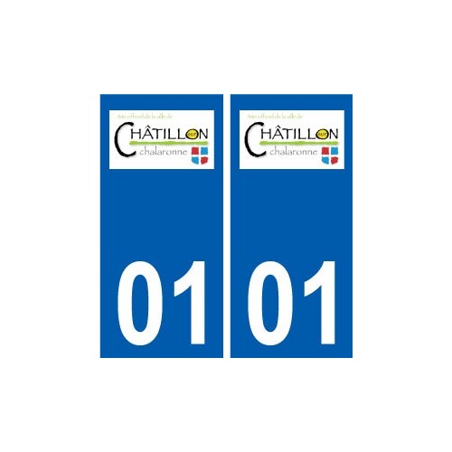 01 Châtillon-sur-Chalaronne logo ville autocollant plaque sticker