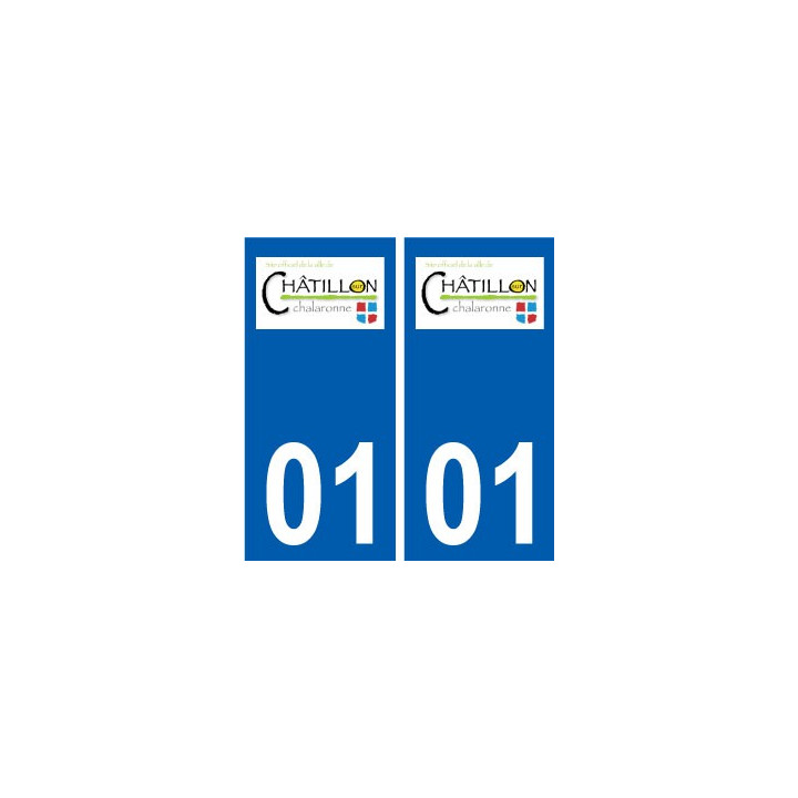 01 Châtillon-sur-Chalaronne logo ville autocollant plaque sticker