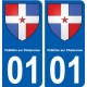 01 Châtillon-sur-Chalaronne ville autocollant plaque sticker