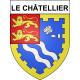 Pegatinas escudo de armas de Le Châtellier adhesivo de la etiqueta engomada