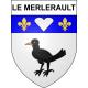 Le Merlerault 61 ville sticker blason écusson autocollant adhésif