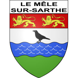 Le Mêle-sur-Sarthe 61 ville sticker blason écusson autocollant adhésif