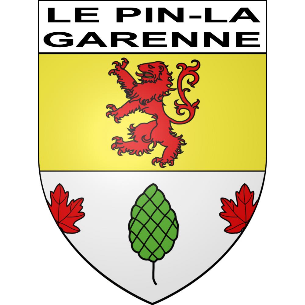Le Pin-la-Garenne Sticker wappen, gelsenkirchen, augsburg, klebender aufkleber