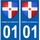 01 Châtillon-sur-Chalaronne ville autocollant plaque sticker