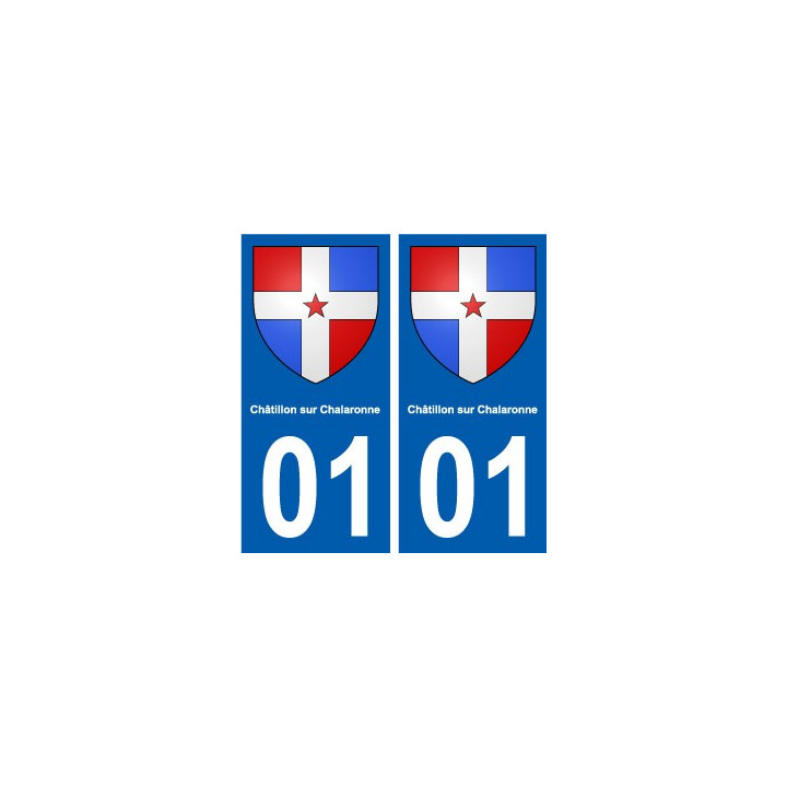 01 Châtillon-sur-Chalaronne ville autocollant plaque sticker