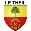 Pegatinas escudo de armas de Le Theil adhesivo de la etiqueta engomada
