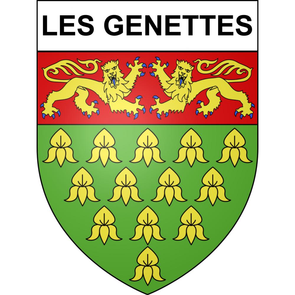 Les Genettes 61 ville sticker blason écusson autocollant adhésif