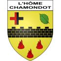 Pegatinas escudo de armas de L'Hôme-Chamondot adhesivo de la etiqueta engomada