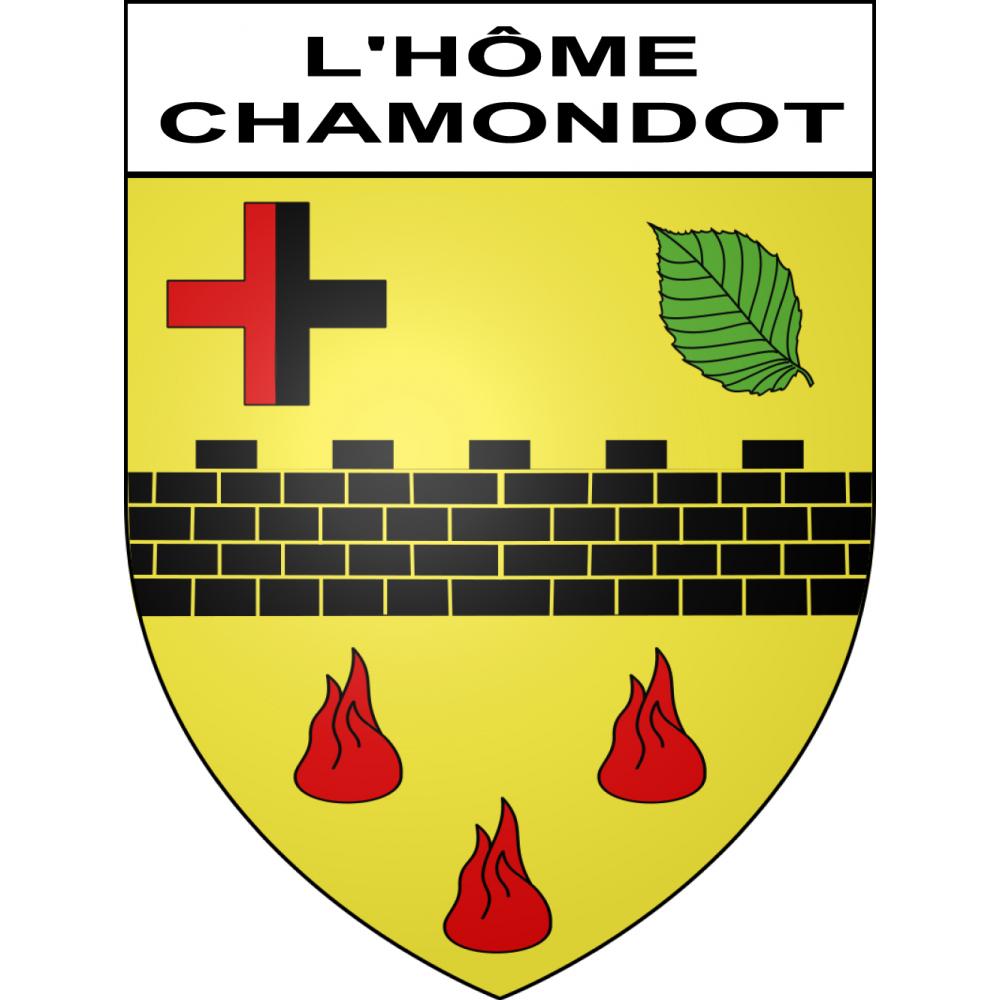 L'Hôme-Chamondot 61 ville sticker blason écusson autocollant adhésif