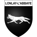 Lonlay-l'Abbaye 61 ville sticker blason écusson autocollant adhésif