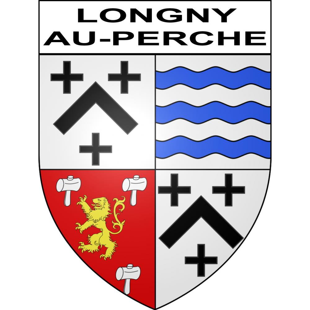 Longny-au-Perche 61 ville sticker blason écusson autocollant adhésif