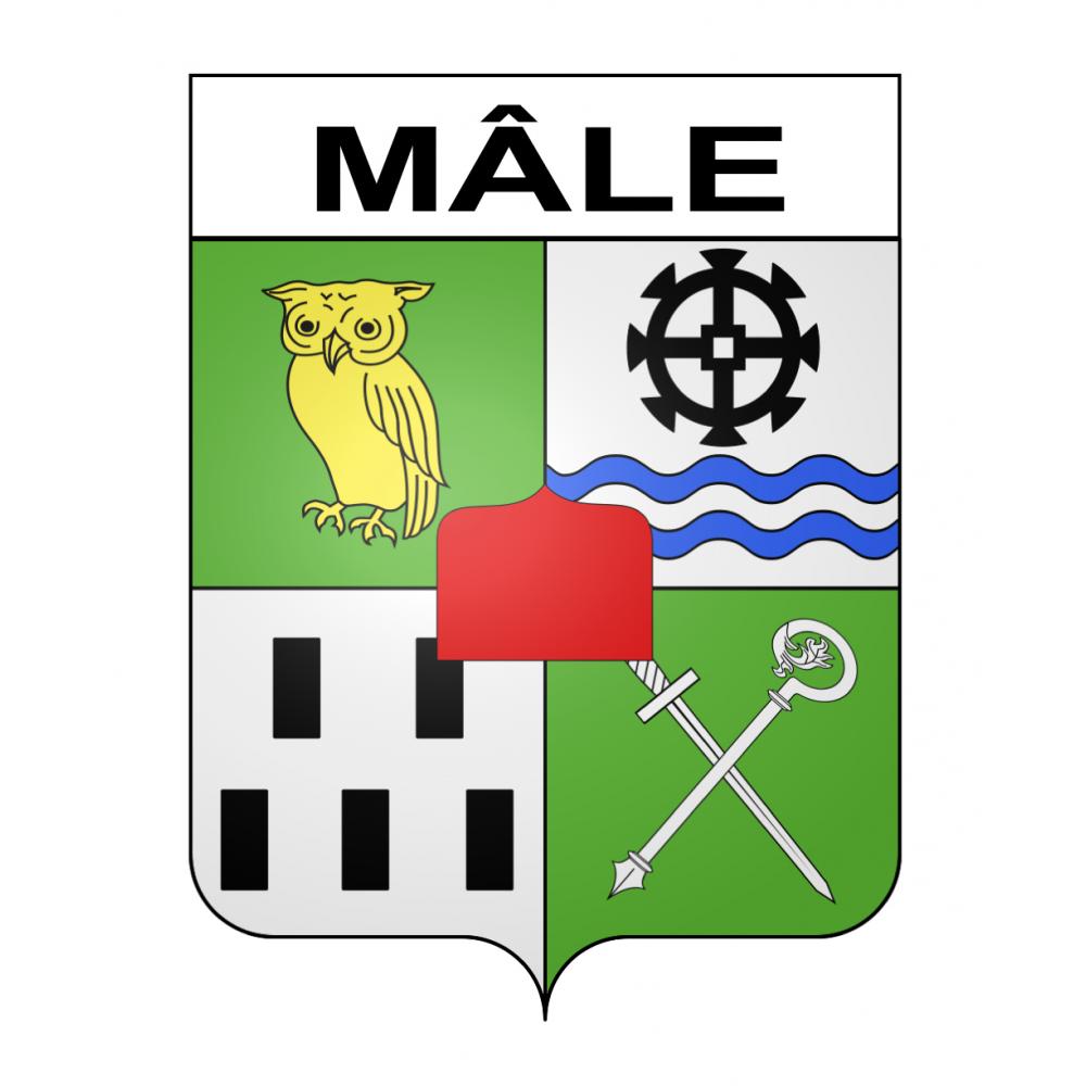 Mâle 61 ville sticker blason écusson autocollant adhésif