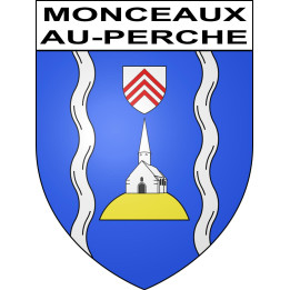 Monceaux-au-Perche 61 ville sticker blason écusson autocollant adhésif