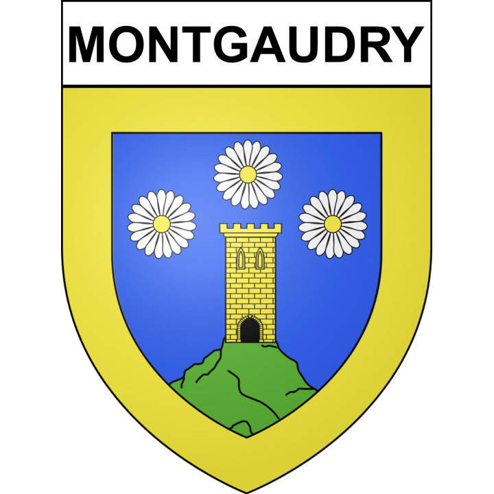 Stickers coat of arms Montgaudry adhesive sticker