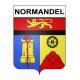 Normandel 61 ville sticker blason écusson autocollant adhésif