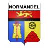 Pegatinas escudo de armas de Normandel adhesivo de la etiqueta engomada
