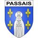 Pegatinas escudo de armas de Passais adhesivo de la etiqueta engomada