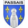 Passais 61 ville sticker blason écusson autocollant adhésif