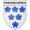 Pervenchères 61 ville sticker blason écusson autocollant adhésif