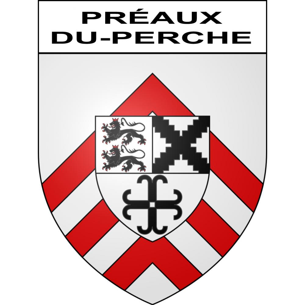 Stickers coat of arms Préaux-du-Perche adhesive sticker