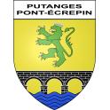 Putanges-Pont-Écrepin 61 ville sticker blason écusson autocollant adhésif