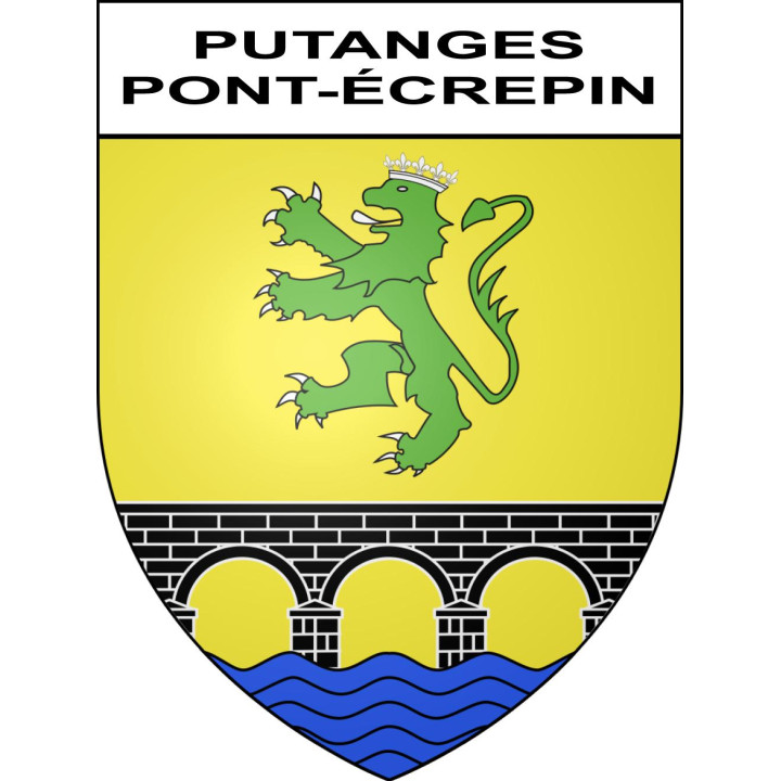 Stickers coat of arms Putanges-Pont-Écrepin adhesive sticker