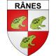 Rânes 61 ville sticker blason écusson autocollant adhésif