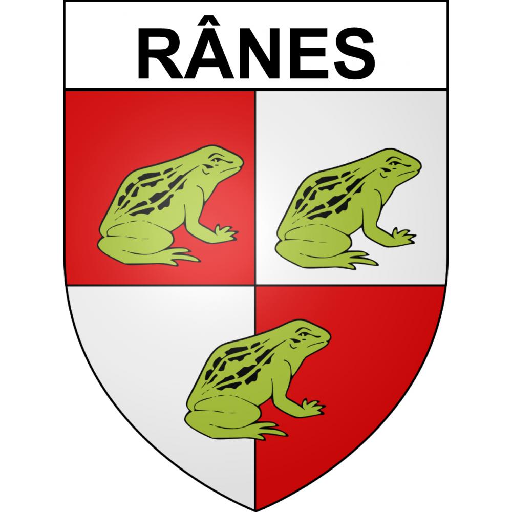 Pegatinas escudo de armas de Rânes adhesivo de la etiqueta engomada