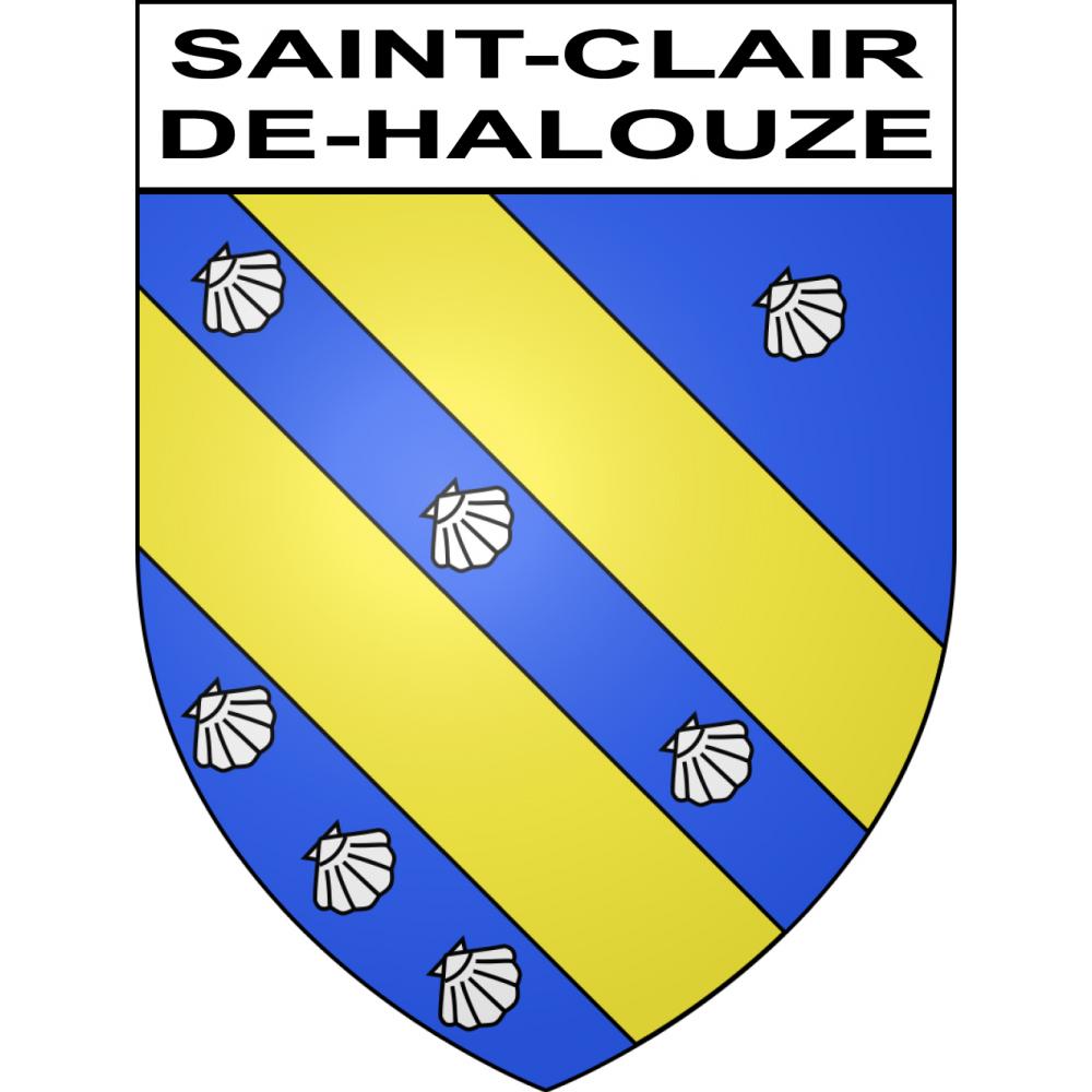 Saint-Clair-de-Halouze Sticker wappen, gelsenkirchen, augsburg, klebender aufkleber