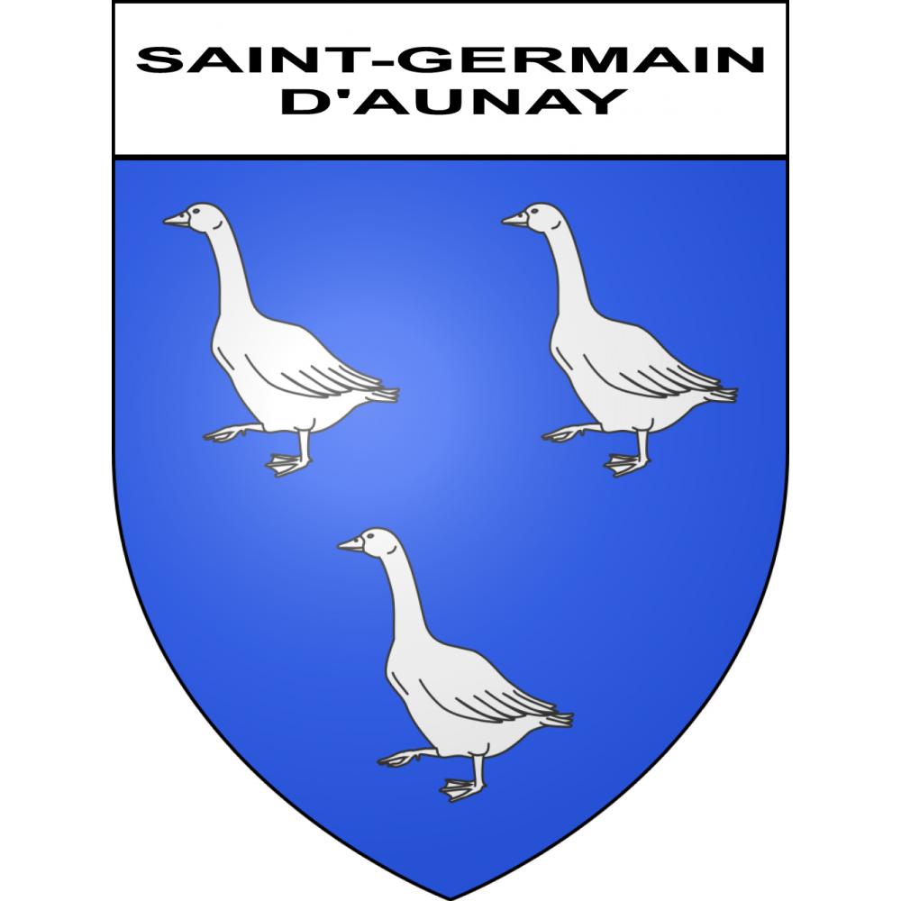 Stickers coat of arms Saint-Germain-d'Aunay adhesive sticker